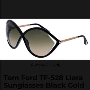 Tom Ford TF-528 Liora Sunglasses Black Gold